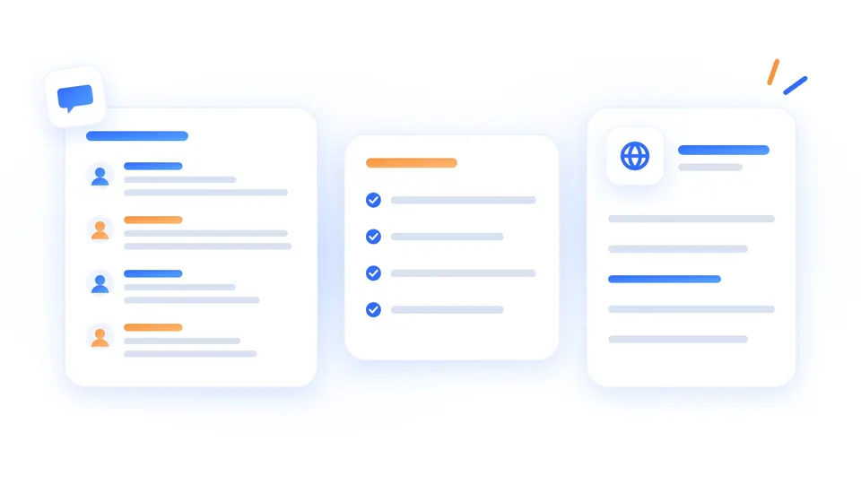 A transcript split by speaker, a summary with key points and a translation side by side